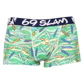 Pánske boxerky 69SLAM hip bamboo vegan 420 eliyah (MHBVGN-BB) L, trenky.
Vstúpte do sveta, kde sa pohodlie stretáva s originalitou!
Bambusové vlákna pre maximálne pohodlie
Boxerky z bambusového materiálu sú ideálnou voľbou pre každého, kto hľadá maximálne pohodlie a šetrnosť k pokožke.
Výrazný dizajn a premyslený strih na aktívne dni
Boxerky 69SLAM vás na prvý pohľad zaujmú svojím jedinečným vzhľadom, originálnymi vzormi a príjemnými farbami.
Prečo by boxerky 69SLAM nemali chýbať vo vašom šatníku

Mikrovlákno - ľahké, elastické, rýchloschnúce.
Kratšie nohavičky, ktoré sa nikde nekrčia.
Výrazný dizajn s originálnymi vzormi.

69SLAM spodná bielizeň, ktorá vám zdvihne náladu
69SLAM je obľúbená surferská značka z Bali, ktorá oslavuje život, umenie, kreativitu, dizajn a farby v každom detaile.
Ako sa starať o boxerky 69SLAM
Dodržiavaním týchto pokynov zachováte ich výnimočné vlastnosti - mäkkosť, priedušnosť a odolnosť.

Pranie: Boxerky pier výhradne ručne vo vlažnej vode (ideálne do 30 °C).
Sušenie: Sušenie v sušičke nie je vhodné.
Žehlenie: Nežehliť.

Tip: Vaša obľúbená spodná bielizeň si zaslúži šetrné zaobchádzanie.