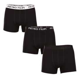 3PACK pánske boxerky Pietro Filipi čierné (3BCL004) XXL, trenky.
Doprajte si pocit luxusu a úplného pohodlia s pánskymi boxerkami Pietro Filipi.
Luxusný materiál pre maximálne pohodlie
Boxerky Pietro Filipi sú vyrobené zo zmesi bavlny a elastanu.
Elegantný dizajn a moderný vzhľad
Jednoduché čierne boxerky s výraznou vyrazenou gumičkou s logom Pietro Filipi sú navrhnuté tak, aby vyzerali moderne a elegantne.
Prečo si zamilujete boxerky Pietro Filipi

Luxusný materiál: Bavlna priedušná a mäkká, elastan pre dokonalú pružnosť.


Dlhšie nohavičky: Poskytujú oporu a pohodlie pri akejkoľvek aktivite.


Štýlová vytkávaná guma: S logom Pietro Filipi, ktorá udržuje boxerky na svojom mieste po celý deň.

Spodná bielizeň Pietro Filipi pre všetkých štýlových mužov
Značka Pietro Filipi má na českom trhu dlhú tradíciu.
Ako sa starať o boxerky Pietro Filipi

Pranie: Boxerky perte pri maximálnej teplote 40 °C, aby ste zachovali ich kvalitu a mäkkosť.


Sušenie: Nesušte v sušičke.


Žehlenie: Boxerky môžete žehliť pri nižšej teplote, aby sa zabezpečila ich dlhá životnosť.

Tip: Nájsť ten správny kus spodnej bielizne, ktorý vám dokonale padne, môže byť náročné.