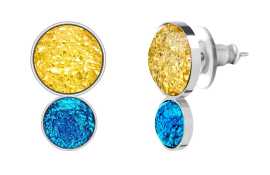 Preciosa Výrazné oceľové náušnice Flash s českým krištáľom Preciosa 7439 59.