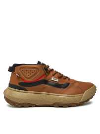 Vans MTE Crosspath Mid 41. Štýl a funkčnosť v jednom  Tenisky Vans MTE Crosspath MIDsú ideálnou voľbou pre každého, kto hľadá štýlovú obuv do mesta aj na vonkajšie dobrodružstvá. Tieto členkové topánky sú vybavené technológiami, ktoré vás nesklamú ani v tých najnáročnejších podmienkach. Výhody  Vodoodolná úprava DWR (bez PFC): chráni pred vlhkosťou a zároveň je šetrná k životnému prostrediu. Podrážka All-Trac: Vďaka tomu je táto obuv ideálna do mesta aj do prírody: poskytuje skvelú trakciu a stabilitu na rôznych typoch povrchov. Medzipodrážka EVA: Poskytuje vynikajúce odpruženie, ktoré zaručuje maximálne pohodlie aj počas dlhého nosenia. Robustná špička: Zvýšená ochrana proti nárazom a opotrebovaniu.   S obuvou Vans MTE CROSSPATH MID pohodlne zvládnete mestské ulice aj náročnejší terén.Vrch - textília a syntetika  Ponúka výhodný pomer priedušnosti a odolnosti. Textília je dobre priedušná, ale zároveň ponúka zvýšenú odolnosť proti oderu a vplyvom. Je navyše na strategických miestach spevnená syntetickými prekryvmi, ktoré topánku spevňujú, robia ju odolnejšou a chránia tvoje nohy.Medzipodošva - EVA  Základná technológia používaná u väčšiny modelov tenisiek, ktorá sa vyznačuje dobrou tlmivosťou a responzivitou. Čo sa týchto dvoch vlastností týka, existujú lepšie technológie s väčším tlmením a návratom energie. EVA (alebo tiež Ethylenvinylacetát) je ale oproti nim cenovo dostupnejšia a často vhodnejšia. Nie vždy totiž potrebuješ tú najmäkšiu topánku.Jediný All-Trac. Určené pre dobrodruhov, ktorých nezastaví žiadny terén. Táto technológia od spoločnosti Vans poskytuje vysoko výkonnú trakciu na každom povrchu - od mokrej trávy až po zľadovatené chodníky. Technológia All-Trac zaručuje, že sa vám nohy nezošmyknú, či už ste na túre, alebo len bojujete s dažďom na ceste do práce. Je to univerzálna priľnavosť, ktorá vám dodá istotu a stabilitu v náročných podmienkach a udrží vás v pohybe bez ohľadu na to, čo vám matka príroda postaví do cesty.Technológia MTE ( Mountain Edition) od spoločnosti Vans je šp