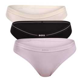 3PACK dámske nohavičky BOSS viacfarebné (50510016 969) L.
Doprajte si nadčasovú eleganciu a pohodlie v jednom s dámskymi nohavičkami BOSS.
Kvalitná bavlna pre vaše maximálne pohodlie
Nohavičky sú vyrobené z bavlny s prímesou elastanu, takže materiál je príjemný na dotyk, priedušný a šetrný k pokožke.
Čistý dizajn, ktorý sa hodí ku všetkému
Nohavičky BOSS majú jednoduchý strih, ktorý lichotí postave a je vhodný pod akékoľvek oblečenie – od džínsov po elegantné šaty.
Prečo milujeme nohavičky BOSS

Bavlnený materiál, ktorý dýcha s vami.
Minimalistický dizajn, ktorý nikdy nevyjde z módy, skvelý strih pre každú postavu.
Ideálna kombinácia štýlu a funkčnosti.

Spodná bielizeň BOSS si obľúbia všetky štýlové ženy
Značka BOSS sa oddelila od známeho výrobcu odevov Hugo Boss ako rad produktov pre mužov a ženy, ktorí milujú kvalitné kúsky a nadčasový vzhľad.
Ako sa starať o dámske nohavičky BOSS
Aby ti tvoje nové spodné prádlo vydržalo ako nové, odporúčame dodržiavať nasledujúce pokyny na údržbu.

Pranie: Per na 40 °C s jemným pracím prostriedkom.
Sušenie: Nesuš v sušičke – sušenie na vzduchu je šetrnejšie a predĺži životnosť elastických vlákien.
Žehlenie: Je možné žehliť, ale len na nízky stupeň.

Tip: Staňte sa odborníkom na údržbu spodnej bielizne vďaka tipom v našom článku a doprajte svojim obľúbeným kúskom starostlivosť, ktorú si zaslúžia.