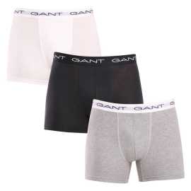 3PACK Herren Klassische Boxershorts Gant mehrfarbig (900013004-093) M.
Setzen Sie auf Komfort und einen zeitlosen Look mit den Herren-Boxershorts von GANT in einer zeitlosen Farbkombination.
Hochwertiges Material für täglichen Komfort
Die Boxershorts sind aus einer hochwertigen Baumwoll-Elastan-Mischung gefertigt.
Modernes Design für die Arbeit und das Date am Abend
Das schlichte Design wird durch einen Bund mit dem GANT-Logo ergänzt, der weich ist und nicht drückt.
Warum Sie unbedingt GANT Boxershorts ausprobieren sollten

Hochwertiges Material und bequeme Passform: Weiche Baumwolle mit Elastan sorgt für Komfort und eine gute Passform.
Elegantes Design: Das klassische Farbschema und der Logogummi wirken elegant und modern.
Vielseitig einsetzbar: Ideal für Alltag, Arbeit, Sport und Freizeit.

 
GANT Unterwäsche für stilvolle Männer
Seit 1949 ist die Marke GANT ein Synonym für präzise Verarbeitung und hochwertige Materialien.
Pflegehinweise für GANT Herren-Boxershorts
Damit Ihre Wäsche lange in gutem Zustand bleibt, empfehlen wir die folgenden Tipps.

Waschen: Der Stift hat eine Höchsttemperatur von 40 °C.
Trocknen: Sie können Ihre Boxershorts im Wäschetrockner trocknen - wir empfehlen, das Schonprogramm auf eine niedrigere Temperatur einzustellen.
Bügeln: Falls erforderlich, können Sie sie bei niedriger Temperatur bügeln, am besten von innen nach außen.

 
Tip: Es kann schwierig sein, die richtige Unterwäsche zu finden, die perfekt sitzt.