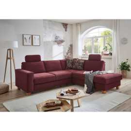 Sit & More ROHOVÁ SEDAČKA, textil, tmavočervená.