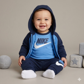 Nike kids color blocked hbr jogger set 6m.