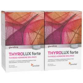 ThyroLux Forte s extraktom z ashwagandhy KSM-66® 2x. Prírodný výživový doplnok na štítnu žľazu na reguláciu hormónov štítnej žľazy a zmierňovanie príznakov zníženej funkcie štítnej žľazy.