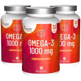 Essentials Omega-3 vysoká dávka 1000 mg – 90 kapsúl. Nové zloženie omega-3 s vyššou koncentráciou EPA+DHA len v 1 kapsule denne!