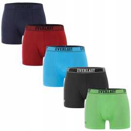 5PACK pánske boxerky Everlast viacfarebné (BM005-02) L, trenky. Pánske boxerky Everlast – športová istota na každý deň
Doprajte si pohodlie, ktoré vás nesklame ani v rušnom dni. Pánske boxerky Everlast kombinujú mäkkú bavlnu, pružný materiál a výrazný široký elastický pás s logom, ktorý im dodáva športový vzhľad. Perfektne sedia, držia na mieste a poskytujú pohodlie od rána do večera. Tieto boxerky sú vhodné na každodenné nosenie, do práce a do školy, na cestovanie, ľahké športové aktivity a relax doma. Sú ideálnou voľbou pre mužov, ktorí chcú funkčný základ šatníka bez kompromisov.
Vysoko kvalitný materiál pre maximálne pohodlie
Boxerky sú vyrobené z bavlny a elastanu. Táto kombinácia ponúka rovnováhu medzi prirodzeným pohodlím a pružnosťou.
Bavlna je mäkká, priedušná a šetrná k pokožke. Pomáha udržiavať príjemný tepelný komfort a je vhodná na celodenné nosenie. Elastan dodáva materiálu potrebnú pružnosť, vďaka čomu sa boxerky dokonale prispôsobia vašej postave, udržujú si svoj tvar a neroztiahnu sa ani po opakovanom praní. Ploché švy sú navrhnuté tak, aby nedráždili pokožku a minimalizovali trenie. Aj pri dlhodobom sedení alebo pohybe si zachováte maximálny komfort.
Športový dizajn a priliehavý strih
Nadčasová farba je elegantná a univerzálna. Každý pár dopĺňa široký tkaný elastický pás s logom Everlast, ktorý boxerkám dodáva moderný športový vzhľad. Strih sa prispôsobí telu a je takmer neviditeľný pod oblečením. Boxerky sa perfektne prispôsobia vašim krivkám, bez zhlukovania alebo skĺzavania. Dvojvrstvový predný panel poskytuje väčšiu oporu a zvyšuje pohodlie. Nohavice zostávajú na mieste a neobmedzujú váš pohyb. Vďaka pružnému materiálu si užijete maximálnu voľnosť pohybu – či už vás čaká dlhý deň v kancelárii, aktívny víkend alebo ľahký tréning.
Ako sa starať o boxerky Everlast
Aby vaše boxerky zostali čo najdlhšie v dobrej kondícii, elastické a farebné, starajte sa o ne správne.

Pranie: Boxerky perte pri maximálnej teplote 40 °C. Táto teplota je dostatočne účinná na bežné znečistenie a šetrná k bavlne a elastanu.
Sušenie: Boxerky nie sú vhodné na sušenie v sušičke. Vysoké teploty môžu poškodiť elastan, znížiť pružnosť materiálu a skrátiť životnosť gumy.
Žehlenie: Boxerky sa nesmú žehliť. Vysoké teploty môžu poškodiť elastické vlákna a tkanú gumu. Vďaka vysokokvalitnému materiálu si boxerky zachovávajú svoj tvar aj bez žehlenia.
