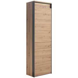 Voleo PREDSIEŇOVÁ SKRIŇA, čierna, dub artisan, 60/200/38 cm. TYP:01,KP+FR:ARTISAN DUB - IM MELAMIN,PRV: ČIERNÁ IM. , - MDF,VP+VL MONT,VR.LED-OSVET. PREDSIEŇOVÁ SKRIŇA, čierna, dub artisan, 60/200/38 cm - TYP:01,KP+FR:ARTISAN DUB - IM MELAMIN,PRV: ČIERNÁ IM. , - MDF,VP+VL MONT,VR.LED-OSVET.