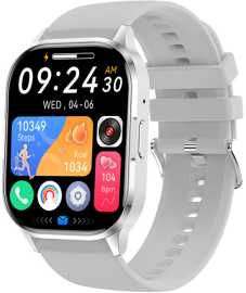 Wotchi AMOLED Smartwatch W21HK – Silver – Grey.