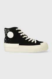 Tenisky Pepe Jeans PLS31554 dámske, čierna farba, SAMOI DIVIDED.