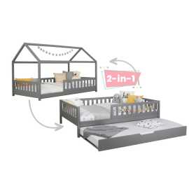 MID.YOU VÝSUVNÁ POSTEĽ, 120/200 cm svetlosivá.