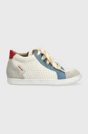 Detské kožené tenisky Shoo Pom šedá farba.