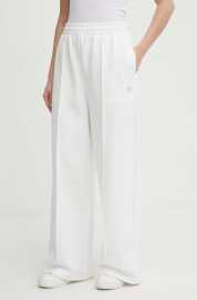 Tepláky Lacoste biela farba, jednofarebné.