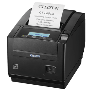 Citizen CT-S801III, 8 dots/mm (203 dpi), cutter, USB, black.