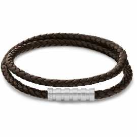 Calvin Klein Módny pánsky kožený náramok Braided 35000094.