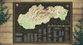 Stieracia mapa Slovenska - prírodopisná Prírodopisná stieracia mapa Slovenska - objavujte prírodné krásy našej krajiny a spoznávanie si značte na svoju mapu.