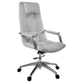 Novel KANCELÁRSKE KRESLO, tkaná textília, sivobéžová.