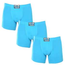 3PACK Herren Klassische Boxershorts  Styx lang klassicher Gummizug hellblau (3F1169) XL.
Suchen Sie die perfekte Kombination aus Komfort, Stil und Qualität?
Hochwertiges Material für ultimativen Komfort
Diese Boxershorts sind aus einer einzigartigen Mischung aus Baumwolle, Modal und Elastan gefertigt.
Perfekte Passform und bequemer klassischer Gummi
Die Herren-Boxershorts von Styx haben längere Beine, die ein unangenehmes Einrollen verhindern und bei jeder Bewegung für maximalen Komfort sorgen.
Warum Sie Styx Boxershorts lieben werden

Hochwertige Kombination aus Baumwolle und Modal: Weich, atmungsaktiv und angenehm am Körper.
Längere Höschen: Sie verhindern Pilling und sorgen für mehr Komfort.
Klassischer elastischer Bund: Es drückt nicht, sondern hält fest an seinem Platz.
Geeignet für Freizeitkleidung und Sport: Eine gute Wahl für aktive Männer.
Hergestellt in der Tschechischen Republik: Tschechische Qualität und präzise Verarbeitung.

Styx-Unterwäsche ist eine der beliebtesten
Die tschechische Marke Styx ist bei den Kunden vor allem für ihre Shorts mit neuartigen Mustern in kräftigen Farben bekannt.
Wie pflege ich die Styx Boxershorts?
Damit Ihre Lieblingsboxershorts lange in gutem Zustand bleiben, empfehlen wir Ihnen, diese Tipps zu beachten:

Waschen: Wir empfehlen eine Wäsche bei 30 °C, um die Weichheit und Elastizität des Materials zu erhalten.
Trocknen: Nicht trocknergeeignet, um Elastizitätsverlust und Faserschädigung zu vermeiden.
Bügeln: Wenn nötig, kann es bei niedriger Temperatur gebügelt werden, aber wir empfehlen, es von innen nach außen zu bügeln.

Tip: Es kann schwierig sein, die richtige Unterwäsche zu finden, die perfekt sitzt.