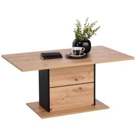 Hom`in KONFERENČNÝ STOLÍK, čierna, dub artisan, kompozitné drevo, 110/65/50 cm.