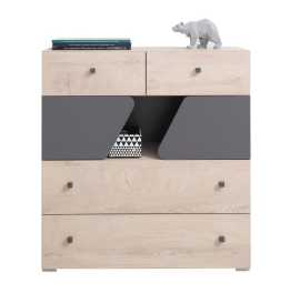 Kombinovaná komoda gama i - dub/antracit.

 

Úložný priestor nájdete v štyroch zásuvkách a otvorenom priestore, ktorý je skvelým doplnením a dává komode úplne iný rozmer.