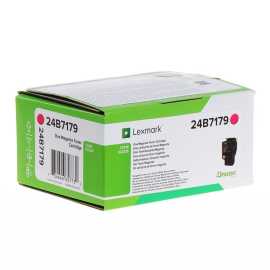 Lexmark 24B7179 purpurový (magenta) originálny toner.
Originálny toner = záruka priamo od výrobcu tlačiarne
100 % použitie v tlačiarni - bezproblémové fungovanie s vašou tlačiarňou
Použitím originálnej náplne predlžujete životnosť tlačiarne
Osvedčená špičková kvalita - vysoko kvalitná a spoľahlivá tlač originálnou tlačovou kazetou od prvej do poslednej stránky
Trvalé a profesionálne výsledky tlače - dlhodobá udržateľnosť tlače
Kratšia prodleva pri tlači stránok
Garancia Vašej spokojnosti s použitím našej originálnej náplne
Zabezpečujeme bezplatnú recykláciu originálnych náplní
Zlyhanie náplne v menej ako 1% prípadov
Jednoduchá a rýchla výmena náplne

Kód výrobcu: 24B7179