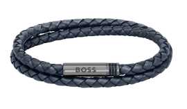 Hugo Boss Štýlový kožený dvojitý náramok 1580494 17,5 cm.