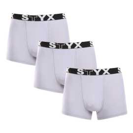 3PACK pánske boxerky Styx športová guma sivé (G10676767) L, trenky.
Doprajte si pohodlie, ktoré vydrží celý deň, s pánskymi boxerkami Styx v klasických farbách.
Kvalitný materiál pre maximálne pohodlie
Boxerky sú vyrobené z prvotriednej zmesi bavlny a umelých vlákien.
Praktický dizajn a česká precíznosť
Boxerky Styx majú kratšie nohavice, ktoré sa nikde nezhrňujú a poskytujú maximálnu voľnosť pohybu.
Prečo si vybrať boxerky Styx

Česká kvalita: navrhnuté a vyrobené v Českej republike, čo zaručuje najvyššiu kvalitu spracovania.
Prémiové materiály: kombinácia bavlny, modalu a elastanu pre maximálne pohodlie.
Univerzálny dizajn: kratšie nohavičky a štýlová športová guma na každú príležitosť.

Spodná bielizeň Styx je jednou z najobľúbenejších
Česká značka Styx je medzi zákazníkmi známa najmä vďaka svojej spodnej bielizni s neotrelými vzormi vo výrazných farbách.
Ako sa mám starať o svoje boxerky Styx?

Perte ich pri teplote 30 °C s jemným pracím prostriedkom, aby bol materiál stále mäkký a príjemný.
Sušenie: Sušička sa neodporúča, boxerky sušte voľne na vzduchu, aby si zachovali svoj tvar.
Žehlenie: V prípade potreby žehlite pri nízkej teplote, aby si materiál zachoval svoju mäkkosť.

Tip: Staňte sa expertom na údržbu spodnej bielizne vďaka tipom v našom článku a doprajte svojim obľúbeným kúskom starostlivosť, ktorú si zaslúžia.