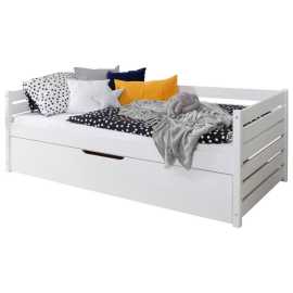 MID.YOU POSTEĽ S ÚLOŽNÝM PRIESTOROM, 120/200 cm biela.