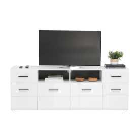 Hom`in TV DIEL, antracitová, biela, 180/63,7/41,6 cm.