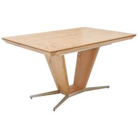 Ambiente JEDÁLENSKÝ STÔL, divoký dub, niklová, farba duba, prírodná farba, 140/90/76 cm.