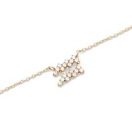 Daniel Wellington Nadčasový pozlátený náhrdelník znamenia Vodnár Crystal Zodiac DW00400929.