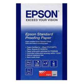 Epson Standard Proofing Paper, foto papír, polomatný, bílý, A2, 205 g/m2, 50 ks, C13S045006, in.

Rovnako ako ostatné inovatívne médiá Epson je aj tento papier navrhnutý a vyrobený tak, aby vám ponúkol najvyššie možné rozlíšenie a sýtosť farieb.

Prehľad
- Certifikácia FOGRA pre ofset PT1/PT2/PT3, flexo, hĺbkotlač S1/S2/S3/S4
- Biely bod papiera 95, 0 -2 optimalizovaný pre FOGRA39
- Riadená presnosť bieleho bodu menej než ?
- Bez bieliacich látok
- 205 g/m?, 200 mikrónov
- Polomatný povrch
- Ihneď schnúci