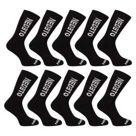 10PACK Socken Nedeto lang schwarz (10NDTP001-brand) M.