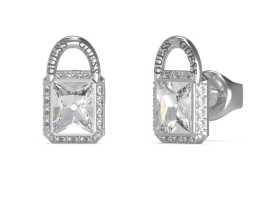 Guess Moderné oceľové náušnice Shiny Padlock JUBE02194JWRHT.