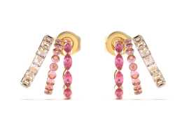 Guess Dámske pozlátené náušnice Crazy Earrings JUBE03307JWYGPKT/U.