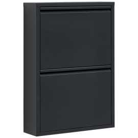 Carryhome VÝKLOPNÁ SKRINKA NA TOPÁNKY, antracitová, 50/70,5/15 cm.