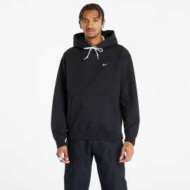 Mikina Nike Solo Swoosh Men's Fleece Pullover Hoodie Black/ White S.