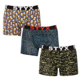 3PACK herenboxershort Styx lang kunst sport elastisch meerkleurig (3U12672/2) M.
Geniet de hele dag van comfort met de Styx herenboxerslip in een klassieke kleur.
Kwaliteitsmateriaal voor maximaal comfort
De boxershorts zijn gemaakt van een eersteklas mix van katoen en synthetische vezels.
Praktisch ontwerp en Tsjechische precisie
Styx boxerslips hebben kortere pijpjes die nergens afrollen en je maximale bewegingsvrijheid geven.
Waarom kiezen voor Styx boxerslips

Tsjechische kwaliteit: Ontworpen en vervaardigd in Tsjechië, wat garant staat voor vakmanschap van topkwaliteit.
Eersteklas materialen: Combinatie van katoen, modal en elastaan voor maximaal comfort.
Universeel ontwerp: Kortere pijpen en stijlvol sportief elastiek voor elke gelegenheid.

Styx ondergoed is een van de populairste
Het Tsjechische merk Styx staat bij klanten vooral bekend om zijn shorts met nieuwe patronen in opvallende kleuren.
Hoe verzorg ik mijn Styx boxers goed?

Wasgoed: Wassen op 30°C met een mild wasmiddel om het materiaal zacht en comfortabel te houden.
Drogen: Het is niet aan te raden om boxers in de droger te drogen, laat ze vrij aan de lucht drogen om hun vorm te behouden.
Strijken: Strijk indien nodig op een lage temperatuur om de zachtheid van het materiaal te behouden.

Tip: Word een expert in lingerieonderhoud met het advies in ons artikel en geef je favoriete lingerie de zorg die ze verdient.