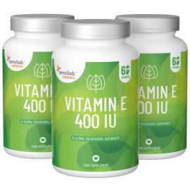 Essentials Vitamina E 400 UI em alta dose - Vegan, 180 cápsulas.