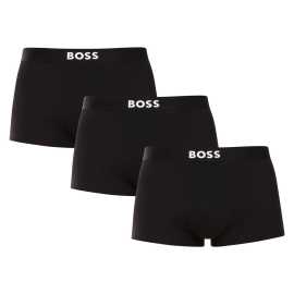 3PACK pánske boxerky BOSS čierné (50544263 001) M, trenky.
Doprajte si dokonalé pohodlie a nadčasový štýl s pánskymi boxerkami BOSS.
Prémiový materiál pre maximálne pohodlie
Boxerky sú vyrobené z vysokokvalitnej zmesi bavlny a elastanu, ktorá poskytuje dokonalú kombináciu jemnosti, priedušnosti a pružnosti.
Štýlový dizajn a elegantný vzhľad
Klasický dizajn s decentným logom BOSS na tkanej elastickej časti dodáva boxerkám moderný a sofistikovaný vzhľad.
Prečo si boxerky BOSS zamilujete

Prvotriedna bavlna: Mäkké, priedušné a príjemné na telo.
Elastický pás s logom BOSS: Štýlové a pohodlné.
Dlhšie nohavičky: Ideálne pod oblek a na šport.
Pružný materiál: Dokonale sa prispôsobí vášmu telu.

Spodná bielizeň BOSS je povinnou výbavou všetkých štýlových mužov.
Značka BOSS vznikla odčlenením od známeho výrobcu oblečenia Hugo Boss ako línia výrobkov pre mužov, ktorí majú radi kvalitné kúsky a nadčasový vzhľad.
Ako sa starať o boxerky BOSS?
Aby si vaše nové boxerky zachovali svoj tvar a kvalitu čo najdlhšie, odporúčame dodržiavať tieto pokyny:

Pranie: Per na 40 ° C s podobnými farbami a jemným pracím prostriedkom.
Sušenie: Môžeš ich sušiť v sušičke na nízku teplotu, ale pre dlhšiu životnosť odporúčame sušenie na vzduchu.
Žehlenie: Pokiaľ je potrebné, žehli na nízku teplotu.

Tip: Nájsť ten správny kus spodnej bielizne, ktorý vám dokonale padne, môže byť náročné.