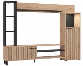 Obývacia stena s vnútorným osvetlením chic - dub artisan/čierna.

 

Obývacia stena je vybavená mnohými priestormi skrytými za dvierkami.

 

Rozmery obývacej steny bez osvetlenia Chic sú 207,5x157,5x33cm (š, v, h).

 

Všetky produkty z kolekcie Chic nájdete nižšie v súvisiacich produktoch.