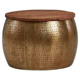 MID.YOU KONFERENČNÝ STOLÍK, zlatá, drevo, 60/60/40 cm.