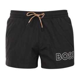 Pánske plavky BOSS čierne (50469280-005) M.
Hľadáte moderné a štýlové plavky, ktoré nielen skvele vyzerajú, ale poskytujú vám aj pohodlie?
Ľahký a odolný materiál
Plavky sú vyrobené z umelého vlákna, ktoré je ľahké, rýchloschnúce a odolné voči vode, chlóru a slnečnému žiareniu.
Pohodlný strih, ktorý dokonale padne
Pánske šortkové plavky BOSS majú moderný dizajn so športovým nádychom a budú vyhovovať každému aktívnemu mužovi.
Prečo sa oplatí vyskúšať plavky BOSS?

Nadčasový dizajn: Minimalistický a moderný vzhľad na každú príležitosť.
Rýchloschnúci materiál: Ľahké a odolné umelé vlákna pre maximálne pohodlie.
Perfektne padnúce: Elastický pás a krátke nohavičky pre voľnosť pohybu a pohodlie.

Spodná bielizeň BOSS je obľúbená u všetkých štýlových mužov.
Značka BOSS vznikla odčlenením od známeho výrobcu oblečenia Hugo Boss ako línia výrobkov pre mužov, ktorí majú radi kvalitné kúsky a nadčasový vzhľad.
Ako sa starať o plavky BOSS?
Aby vám plavky vydržali ako nové, je dôležité venovať im správnu starostlivosť:

Pranie: Odporúčané na 30 °C s jemným pracím prostriedkom.
Sušenie: Nesušiť v sušičke, ideálne je nechať ich voľne uschnúť na vzduchu.
Žehlenie: Nežehliť, materiál sa prirodzene vyrovná.

Tip: Výber plaviek, ktoré vám dokonale padnú a zvýraznia váš štýl, môže byť behom na dlhé trate.
