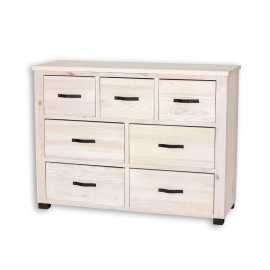 Komoda z masívu sel 02, provence štýl - k02 tmavá borovica.

 

Rustikálna šuplíková komoda v štýle Provence má štyri veľké a tri malé praktické šuplíky, do ktorých môžete bez obáv schovať svoje obľúbené predmety i tajnosti. Nohy i rukoväte sú z dekoratívneho kovu.

 

Sedliacky nábytok ponúkame v niekoľkých odtieňoch morenia, od svetlo bielej až po tajomne čiernu.

 

Z dôvodu výroby sedliackeho nábytku na zákazku, sme nútení požadovať od zákazníka zálohu v minimálnej výške 500 - 1000 Kč podľa hodnoty nábytku.