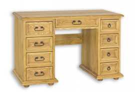 Písací stôl z masívu bik 04a sedliacky - k16 antická biela.