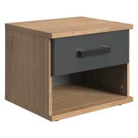 MID.YOU NOČNÝ STOLÍK grafitová, farba duba.