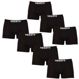 7PACK Moške boksarice Nedeto črne (7NB001b) 5XL.
Ta komplet črnih Nedetovih boksaric z drznimi barvnimi detajli je odlična izbira za moške, ki iščejo udobje, hkrati pa ohranjajo svoj slog in igrivost.
Prilagodljiv material zagotavlja maksimalno udobje
Bokserice so izdelane iz bombaža z dodatkom elastana, ki zagotavlja zračnost, mehkobo in elastičnost.
Všeč vam bo elegantna zasnova boksaric Nedeto
Vse boksarice v tem paketu imajo tkano elastiko v različnih barvah z logotipom Nedeto, kar daje spodnjemu perilu sodoben in svež videz.
Prednosti, ki jih boste cenili vsak dan

Material, kidiha: Bombaž zagotavlja optimalno zračenje in udobje za celodnevno nošenje.


Prožnost zaradi elastana: Boksarice se popolnoma prilagajajo telesu in zagotavljajo svobodo gibanja.


Barvni reliefni trakovi: Elegantna zasnova z večbarvnimi trakovi, ki boksaricam dajejo sodoben videz.


Odlično razmerje med ceno in kakovostjo: Za nizko ceno dobite več kosov kakovostnega spodnjega perila.

Spodnje perilo Nedeto bo navdušilo ljubitelje elegantnega minimalizma
Spodnje perilo Nedeto je del naše zasebne blagovne znamke.
Kako skrbeti za svoje nove Nedeto bokserje
Če želite zagotoviti, da bodo vaše nove boksarice čim dlje zdržale v odličnem stanju, upoštevajte naslednje smernice:

Pralnica: Bokserje perite pri 30 °C z blagimi detergenti, da ohranite mehkobo in elastičnost materiala.


Sušenje: Lahko se suši v sušilnem stroju, vendar najbolje pri nižjih temperaturah, da se prepreči izguba elastičnosti.


Likanje: Bokserice lahko likate na nizki temperaturi.

Nasvet: Z nasveti v našem članku postanite strokovnjak za vzdrževanje spodnjega perila in svojim najljubšim kosom zagotovite nego, ki si jo zaslužijo.