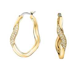 Morellato Pozlátené vlnité náušnice s kryštálmi Design SAYP08.