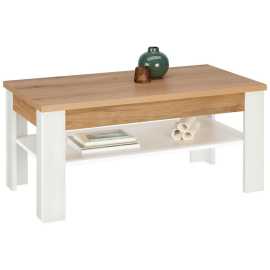 Landscape KONFERENČNÝ STOLÍK, biela, farba smrekovca, kompozitné drevo, 110/50/60 cm.