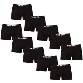 10PACK boxer da uomo Nedeto nero (10NB001b) 3XL.
Concedetevi il massimo del comfort con i boxer da uomo Nedeto, pensati per l'uso quotidiano e per un look elegante.
Materiale di alta qualità per il massimo comfort
I boxer Nedeto sono realizzati in una combinazione di cotone ed elastan, che garantisce morbidezza e flessibilità.
Il design elegante e il taglio pratico vi faranno divertire
I boxer da uomo Nedeto hanno un look semplice e minimalista, con un girovita che tiene saldamente ma non stringe.
Perché i boxer Nedeto non devono mancare nel vostro guardaroba

Adatto all'uso quotidiano e allo sport: Ideale per il lavoro, il relax o le attività fisiche.


Mutandine più lunghe: Offrono maggiore comfort e sostegno durante il movimento.


Gomma elastica di alta qualità: I boxer rimangono saldamente in posizione e sono confortevoli per tutto il giorno.


Ottimo rapporto qualità/prezzo: Nella confezione troverete diversi pezzi di boxer eleganti e confortevoli.

Il marchio ceco Nedeto offre biancheria intima di qualità a un prezzo conveniente
Non solo vendiamo biancheria intima Nedeto, ma ne sosteniamo anche la produzione.
Come prendersi cura dei boxer Nedeto
Per far sì che questi boxer durino il più a lungo possibile e mantengano l'aspetto e l'elasticità originali, vi consigliamo di seguire le seguenti indicazioni:

Lavanderia: I boxer si lavano a 30°C, temperatura ideale per rimuovere lo sporco e mantenere la qualità del materiale.


Asciugatura: Si possono asciugare in asciugatrice, ma a bassa temperatura per evitare di danneggiare l'elastan o di restringere il tessuto.


Stiratura: Se necessario, è possibile stirare i boxer a una temperatura bassa adatta al cotone.